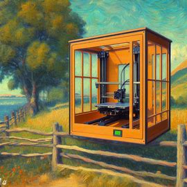 painting of 3d printer enclosure in the style of monet. Image 4 of 4